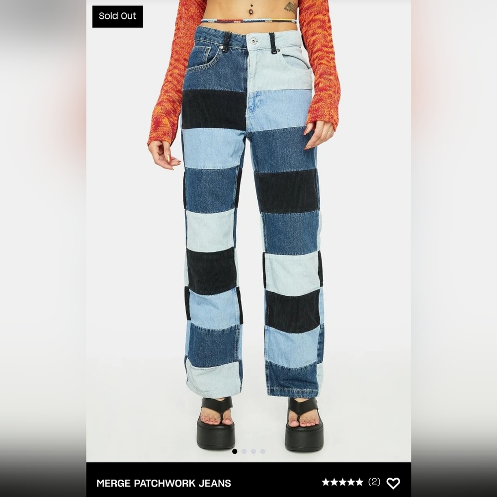 Patchwork Women Jeans - Size 26 NWOT